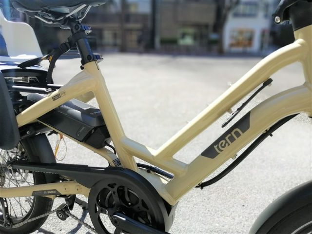 アメリカの折り畳み自転車ブランドtern 新作e-bike "hsd p9"にbobikeのチャイルドシートを取り付け