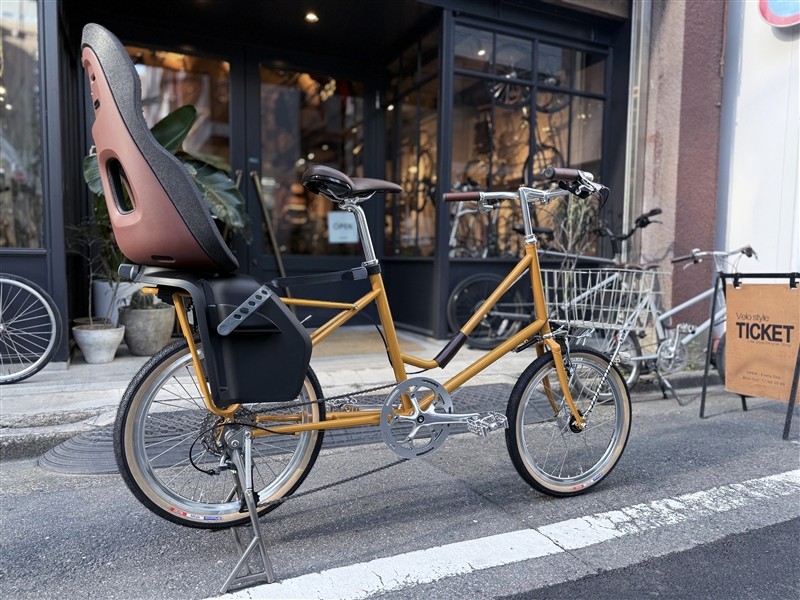 チャイルドシート取り付け可能な日本製ミニベロフレーム EBS "LEAFLONG"